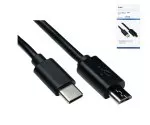 USB 3.1-kabel type C - mikro B, sort, æske, 0,5 m DINIC Box